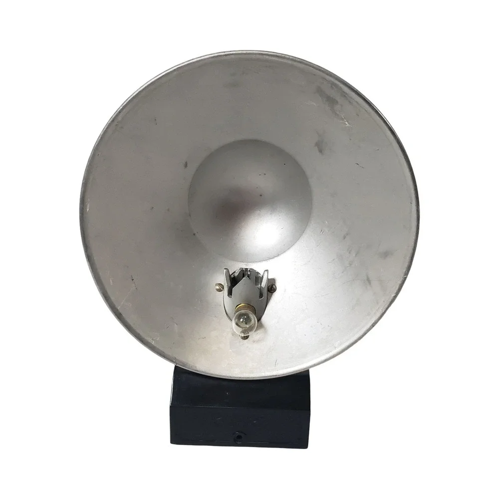 Vintage Kalart Camera Flash Unit Aluminum Reflector Made in USA Silver Black